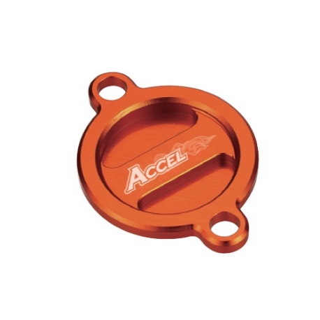 ACCEL POKRYWA FILTRA OLEJU KTM EXC 400/450/530 '08-'11, SXF 450/505 '07-'12, SXF 350 '11-'19 KOLOR POMARAŃCZOWY
