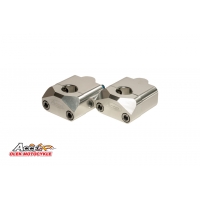 ACCEL MOCOWANIE/PODWYŻKI KIEROWNICY (DÓŁ-22,2/GÓRA- 22,2MM) WYS. 35MM KOLOR SREBRNY (BM-09SV22/22)