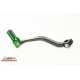 ACCEL DŹWIGNIA ZMIANY BIEGÓW KAWASAKI KX 60 '85-'02, KX 80/85 '91-'25 ALUMINIOWA KOLOR CZARNY, KOŃCÓWKA ZIELONA