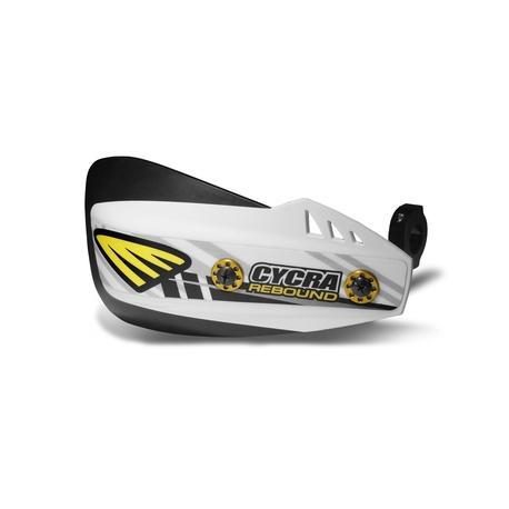 CYCRA PROMOCJA WZMOCNIONE OSŁONY RĄK (LISTKI) Z MOCOWANIEM (22MM/28,6MM) REBOUND KOLOR BIAŁY