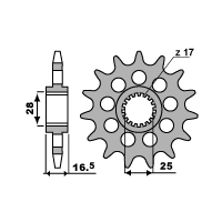 PBR ZĘBATKA PRZEDNIA 2147 16 18NC KTM 990 (ŁAŃC. 525)