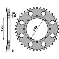 PBR ZĘBATKA TYLNA 506 44 C45 KAWASAKI KLR 600 '84-'90 (JTR477.44) (ŁAŃC. 520) (STD.+1)