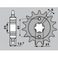 PBR ZĘBATKA PRZEDNIA 288 17 18NC HONDA CB 550F/K 75-80 (ŁAŃC. 530)