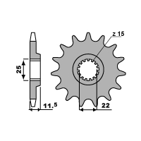 PBR ZĘBATKA PRZEDNIA 1252 15 18NC (ŁAŃC. 520)