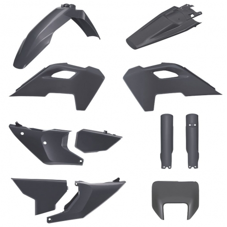 POLISPORT KOMPLET PLASTIKÓW (FULL KIT) HUSQVARNA TE/FE TPI '24-'25 W ZESTAWIE OSŁONA LAMPY PRZEDNIEJ I OSŁONY AMORTYZATORÓW KOLO