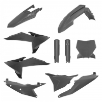 POLISPORT KOMPLET PLASTIKÓW (FULL KIT) KTM SX/SX-F/XC/XC-F '25-'26 W ZESTAWIE TABLICA PRZEDNIA I OSŁONY AMORTYZATORÓW KOLOR SZAR