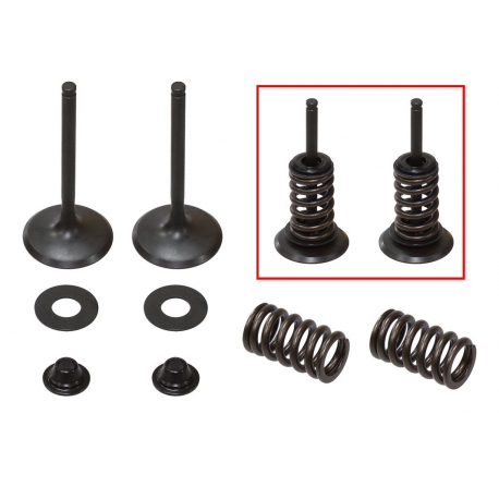 PSYCHIC ZAWORY SSĄCE (KOMPLET 2 SZT. ZAWORÓW ZE SPRĘŻYNAMI I PODKŁADKAMI) KAWASAKI KXF 450 '09-'15 (KX 450 F) STALOWE (MX-09528I