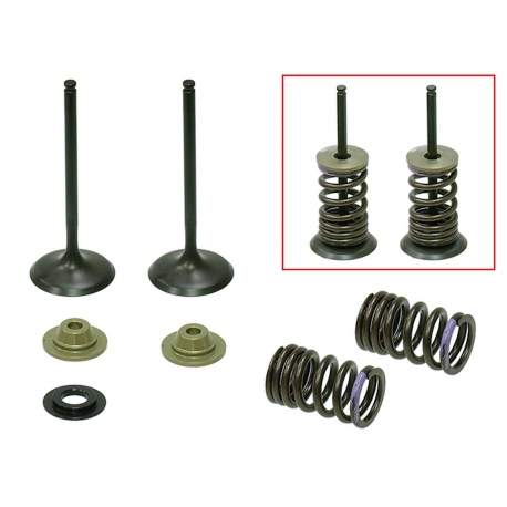 PSYCHIC ZAWORY SSĄCE (KOMPLET 2 SZT. ZAWORÓW ZE SPRĘŻYNAMI I PODKŁADKAMI) KAWASAKI KXF 250 '07-'08 STALOWE (MX-09552I) (30,97X4,