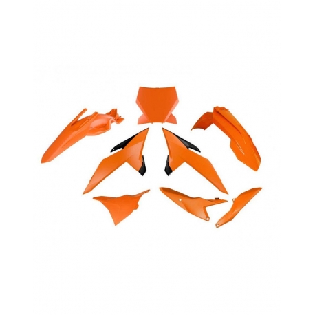 RACETECH (RTECH) KOMPLET PLASTIKÓW KTM SX 85 '25 KOLOR OEM CZARNY / POMARAŃCZOWY