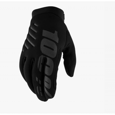 100 PROCENT RĘKAWICE CROSS/ENDURO BRISKER YOUTH JUNIOR SOFTSHELL BLACK/GREY KOLOR CZARNY/SZARY ROZMIAR XL