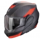 SCORPION KASK EXO-TECH TEAM MAT BLACK-SILVER-RED L