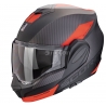 SCORPION KASK EXO-TECH TEAM MAT BLACK-SILVER-RED