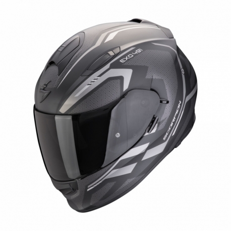 SCORPION KASK EXO-491 KRIPTA MAT BLACK-SILVER