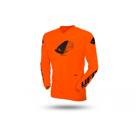 UFO KOSZULKA RADIAL DZIECIĘCA / JUNIOR / KID CROSS KOLOR POMARAŃCZOWY FLUO ROZMIAR XXS - KOLEKCJA 2025