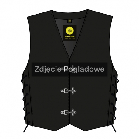 KAMIZELKA MOTOCYKLOWA SKÓRZANA BROGER CLUBMAN BLACK