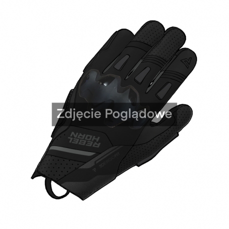 RĘKAWICE MOTOCYKLOWE REBELHORN DEFENDER BLACK