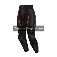 SPODNIE MOTOCYKLOWE SKÓRZANE DAMSKIE REBELHORN DIVA BLACK RED