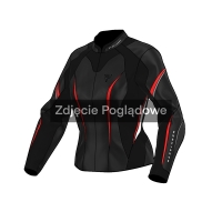 KURTKA MOTOCYKLOWA SKÓRZANA DAMSKA REBELHORN DIVA ST BLACK RED WHITE
