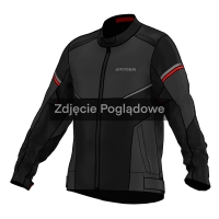 KURTKA MOTOCYKLOWA TEKSTYLNA BROGER GRID BLACK DARK GREY RED