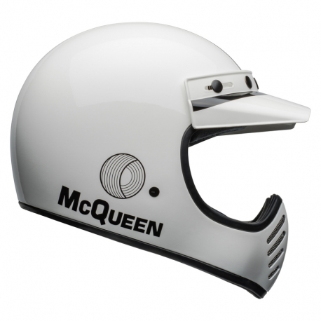 KASK MOTOCYKLOWY BELL MOTO-3 ECE6 SMQ AGS WHITE BLACK S