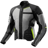 KURTKA MOTOCYKLOWA TEKSTYLNA REBELHORN SCANDAL 3 BLACK GREY FLUO YELLOW