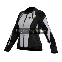 KURTKA MOTOCYKLOWA TEKSTYLNA DAMSKA REBELHORN SWIFT LIGHT GREY FLUO YELLOW