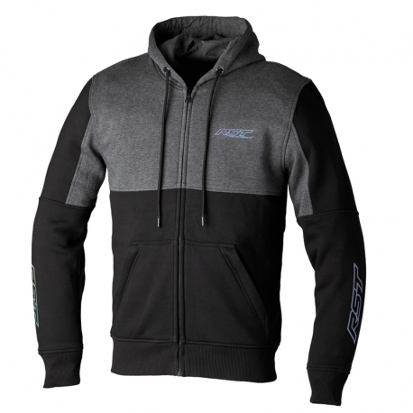BLUZA MOTOCYKLOWA RST TEAM ZIP THROUGH KEVLAR BLACK GREY