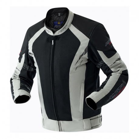 KURTKA MOTOCYKLOWA TEKSTYLNA RST PRO SERIES VENTILATOR D3O BLACK SILVER