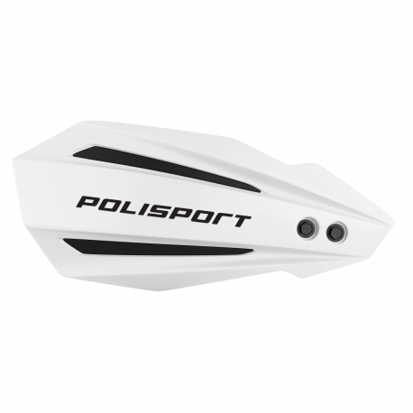 POLISPORT OFERTA SPECJALNA OSŁONY RĄK (HANDBARY) MODEL BULLIT Z UNIWERSALNYM ZESTAWEM MONTAŻOWYM 22/28 KTM KOLOR BIAŁE (OPAKOWAN