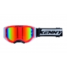 KENNY RACING GOGLE PERFORMANCE EVO 2 NEON RED MIRROR LENS- LUSTRO KOLOR CZERWONY/CZARNY/BIAŁY
