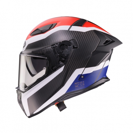CABERG 2026 KASK INTEGRALNY Z BLENDĄ MODEL DRIFT EVO II CARBON CBR KOLOR CZARNY/NIEBIESKI/CZERWONY MAT ROZMIAR L
