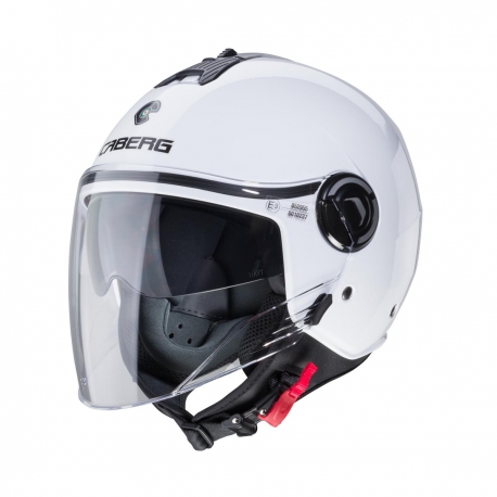 CABERG KASK OTWARTY JET Z BLENDĄ MODEL RIVIERA V4X SOLID KOLOR BIAŁY POŁYSK ROZMIAR XXS