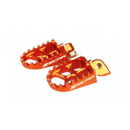 SCAR RACING PODNÓŻKI PEGI ALUMINIOWE KTM SX/EXC '98-'16, HUSQVARNA '14-'16, GASGAS MC 50/65 '21-'24, SHERCO '08-'25, BETA RR '05