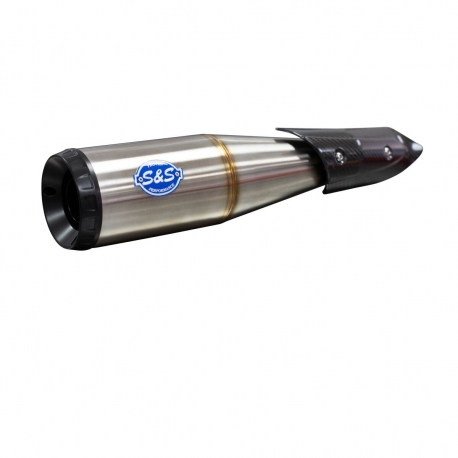 Grand National 4" EC Slip-On Mufflers Chrome/Black for Indian®