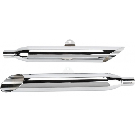MUFFLER SLIP-ON WITH SLASH CUT TIP CHROME