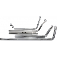 EXHAUST SYSTEM HOT ROD SPEEDSTER LONG 2 INTO 2 STRAIGHT-CUT TRIPLE-CHROME