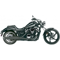 4" SCALLOPED SLIP ON MUFFLERS BLACK YAMAHA