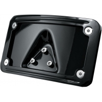 LICENSE PLATE FRAME CURVED LAYDOWN BLACK
