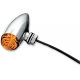 MINI BULLETS AMBER LED SMOKE LENS CHROME