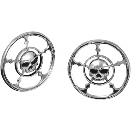 FRONT SPEAKER GRILLS ZOMBIE CHROME
