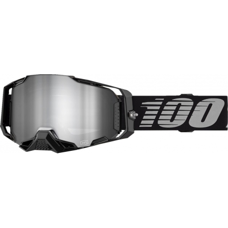 ARMEGA GOGGLE BLACK - MIRROR SILVER LENS
