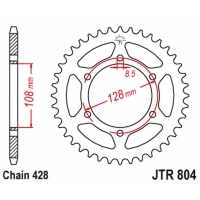 JT ZĘBATKA TYLNA 902 42 SUZUKI TS 100/125 '82-84, DR 100 '83-90 (90242JT) (ŁAŃC. 428)