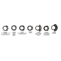 PROGRIP 2025/12 MANETKI PG708 OFF ROAD Z BLOKADĄ SCS LOCK-ON + 7 ADAPTERÓW ROLGAZU (22+25MM) KOLOR CZARNY DWUSKŁADNIKOWE DŁ. 115