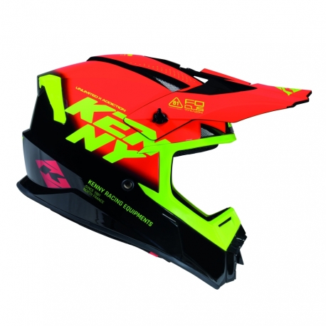 KENNY RACING KASK CROSS/ENDURO TRACK GRAPHIC FOCUS RED KOLOR CZERWONY/CZARNY/ŻÓŁTY ROZMIAR XS