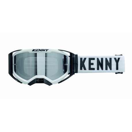 KENNY RACING GOGLE PERFORMANCE EVO 2 WHITE-CLEAR LENS- SZYBKA PRZEŹROCZYSTA KOLOR BIAŁY/CZARNY
