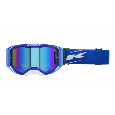 KENNY RACING GOGLE PERFORMANCE EVO 2 WHITE BLUE MIRROR-LUSTRO KOLOR BIAŁY/NIEBIESKI