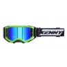 KENNY RACING GOGLE PERFORMANCE EVO 2 NEON GREEN MIRROR LENS-LUSTRO KOLOR ZIEOLNY FLUO/ BIAŁY/CZARNY