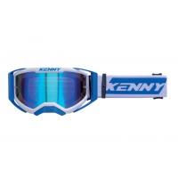 KENNY RACING GOGLE PERFORMANCE EVO 2 BLUE- MIRROR LENS - LUSTRO KOLOR NIEBIESKI/BIAŁY