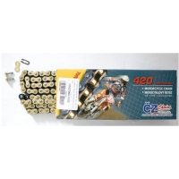 CZ ŁAŃCUCH NAPĘDOWY 420 MX (110 OGNIW) ZŁOTY (MOTOCROSS DO 85 CCM) (22,0 KN) + ZAPINKA