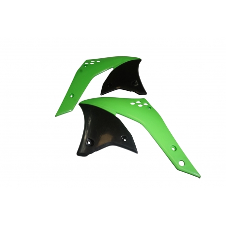 UFO OSŁONY CHŁODNICY KAWASAKI KX 85 '98-'13 KOLOR CZARNY/ZIELONY
